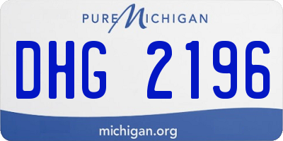 MI license plate DHG2196