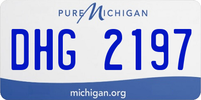 MI license plate DHG2197
