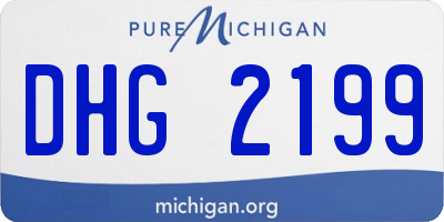 MI license plate DHG2199