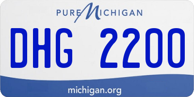 MI license plate DHG2200