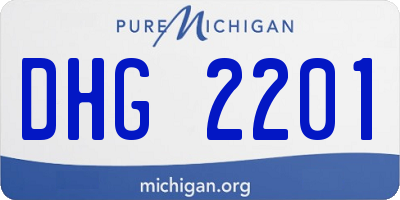 MI license plate DHG2201