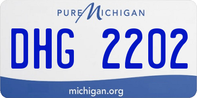 MI license plate DHG2202