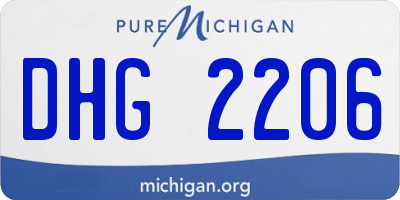 MI license plate DHG2206