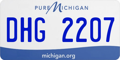 MI license plate DHG2207