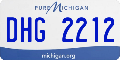 MI license plate DHG2212