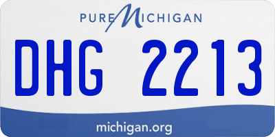 MI license plate DHG2213
