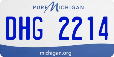 MI license plate DHG2214