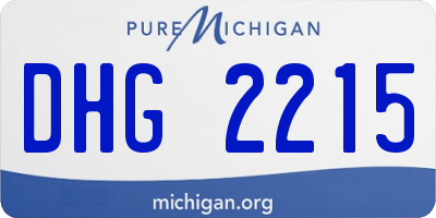 MI license plate DHG2215