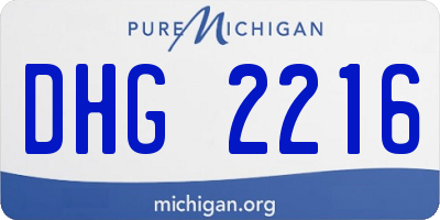MI license plate DHG2216