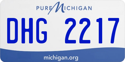 MI license plate DHG2217