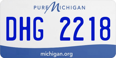 MI license plate DHG2218