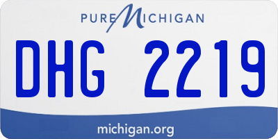 MI license plate DHG2219