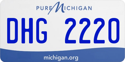 MI license plate DHG2220