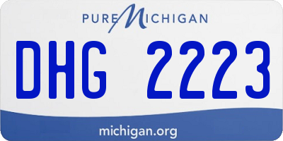 MI license plate DHG2223