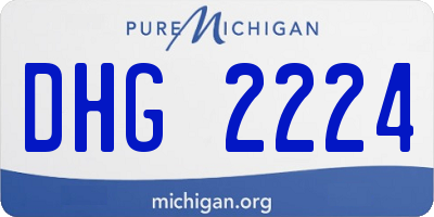 MI license plate DHG2224