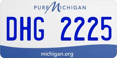 MI license plate DHG2225