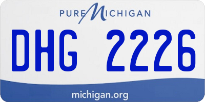 MI license plate DHG2226
