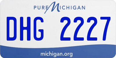 MI license plate DHG2227