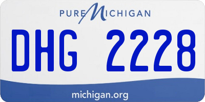 MI license plate DHG2228