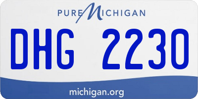 MI license plate DHG2230