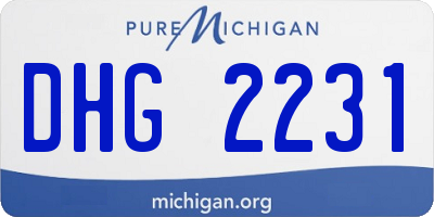 MI license plate DHG2231