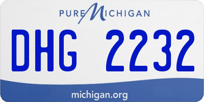 MI license plate DHG2232