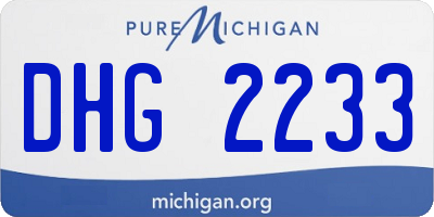 MI license plate DHG2233
