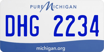 MI license plate DHG2234