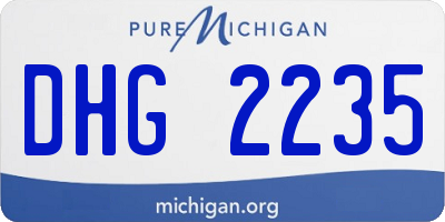 MI license plate DHG2235