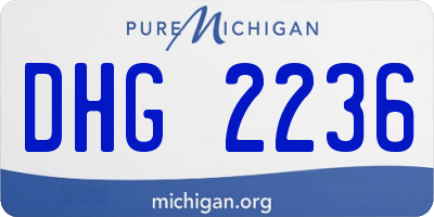 MI license plate DHG2236