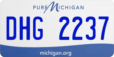 MI license plate DHG2237