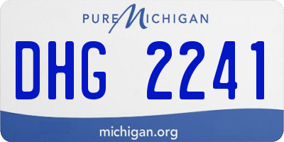 MI license plate DHG2241