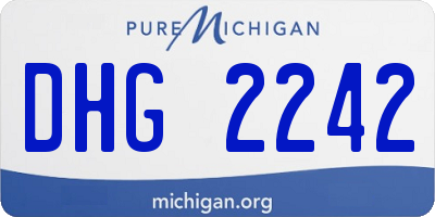 MI license plate DHG2242