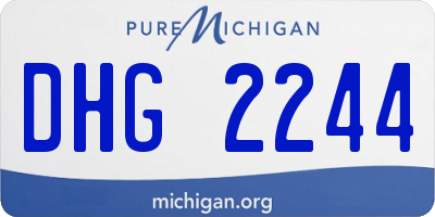 MI license plate DHG2244