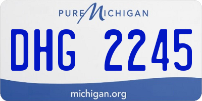 MI license plate DHG2245
