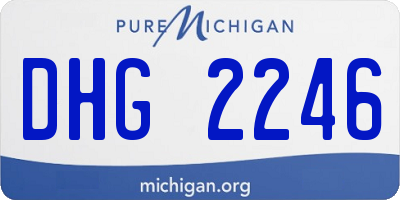 MI license plate DHG2246