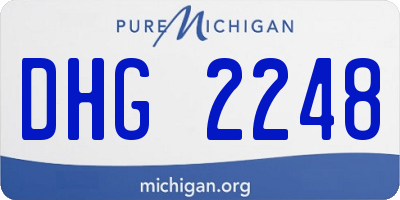 MI license plate DHG2248