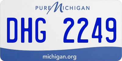 MI license plate DHG2249