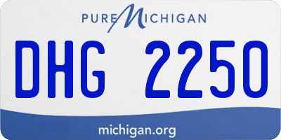MI license plate DHG2250