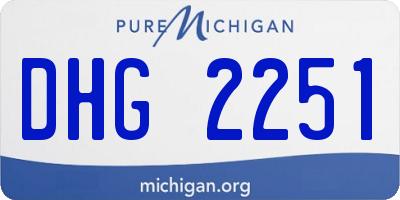MI license plate DHG2251