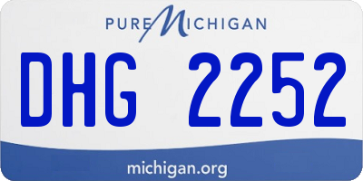 MI license plate DHG2252