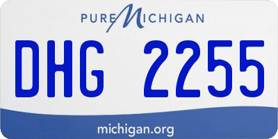 MI license plate DHG2255