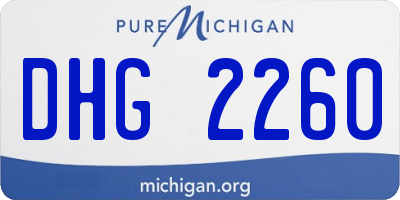 MI license plate DHG2260