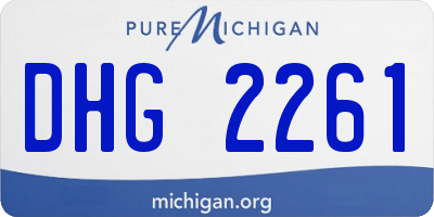 MI license plate DHG2261