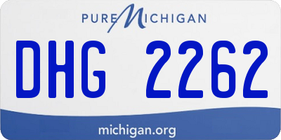 MI license plate DHG2262