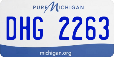 MI license plate DHG2263