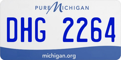MI license plate DHG2264