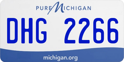 MI license plate DHG2266