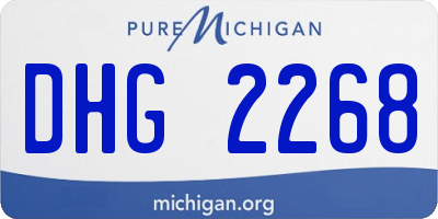 MI license plate DHG2268