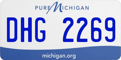 MI license plate DHG2269